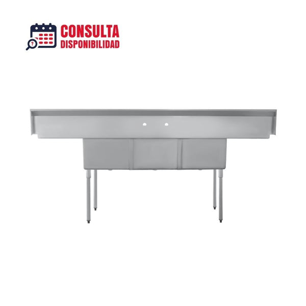 FREGADERO DE 3 TARJAS MODELO F3T-01 MARCA DRAGO