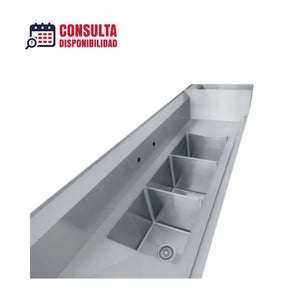 FREGADERO TRIPLE C/LAVAMANOS MODELO F4T-151514-12 MARCA DRAGO