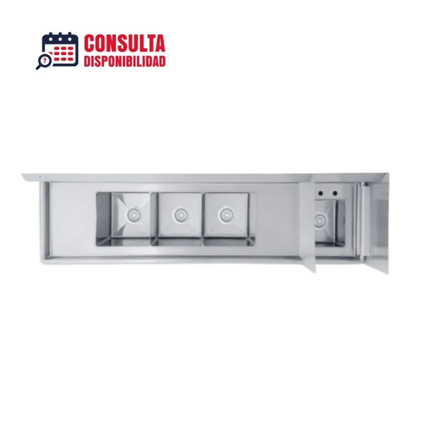 FREGADERO TRIPLE C/LAVAMANOS MODELO F4T-151514-12 MARCA DRAGO