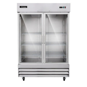 REFRIGERADOR PROFESIONAL VERTICAL EN ACERO INOXIDABLE 2 PUERTAS DE CRISTAL MODELO RV-2PC-SS-01 MARCA ICEHAUS