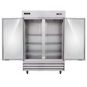 REFRIGERADOR PROFESIONAL VERTICAL EN ACERO INOXIDABLE 2 PUERTAS DE CRISTAL MODELO RV-2PC-SS-01 MARCA ICEHAUS