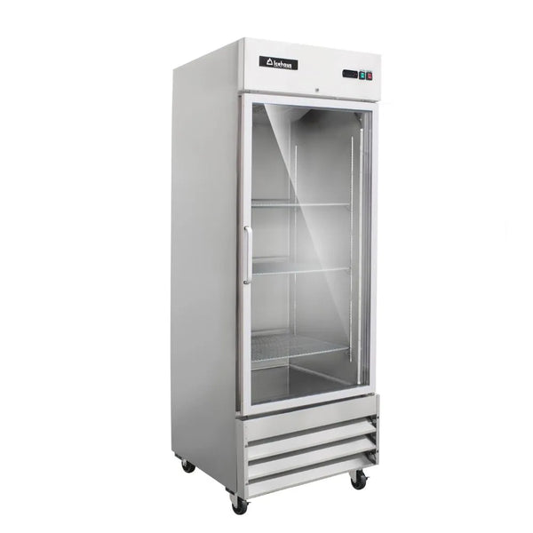 REFRIGERADOR PROFESIONAL 1 PUERTA DE CRISTAL EN ACERO INOXIDABLE MODELO RV-1PC-SS-01 MARCA ICEHAUS