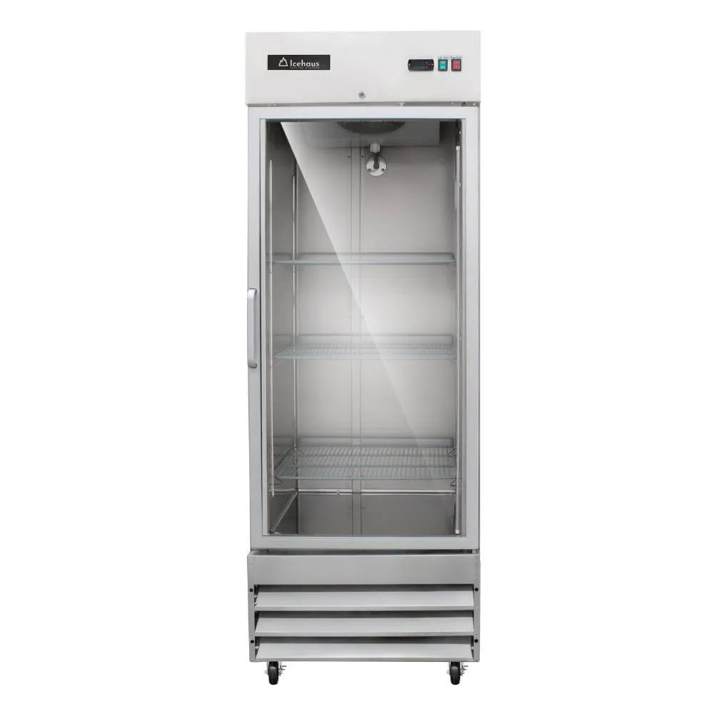 REFRIGERADOR PROFESIONAL 1 PUERTA DE CRISTAL EN ACERO INOXIDABLE MODELO RV-1PC-SS-01 MARCA ICEHAUS