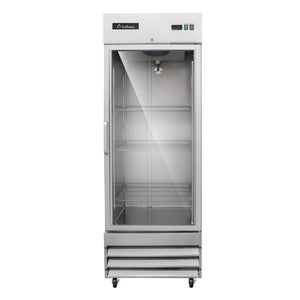REFRIGERADOR PROFESIONAL 1 PUERTA DE CRISTAL EN ACERO INOXIDABLE MODELO RV-1PC-SS-01 MARCA ICEHAUS
