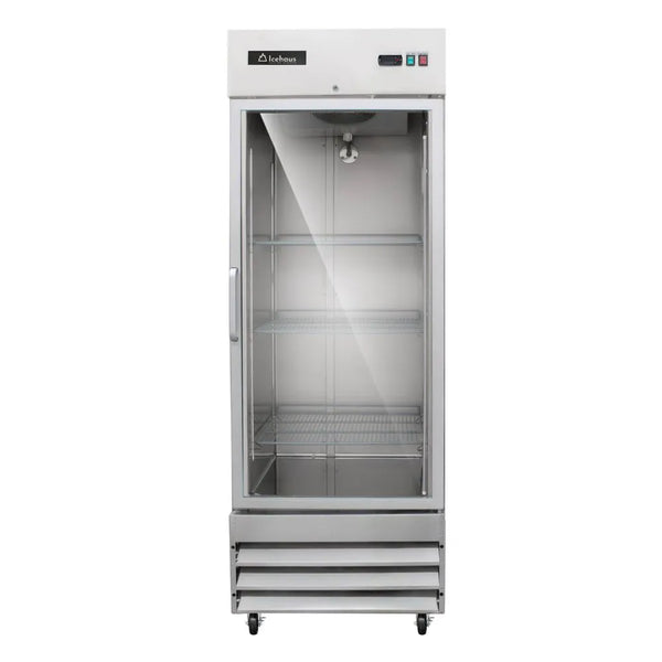 REFRIGERADOR PROFESIONAL 1 PUERTA DE CRISTAL EN ACERO INOXIDABLE MODELO RV-1PC-SS-01 MARCA ICEHAUS