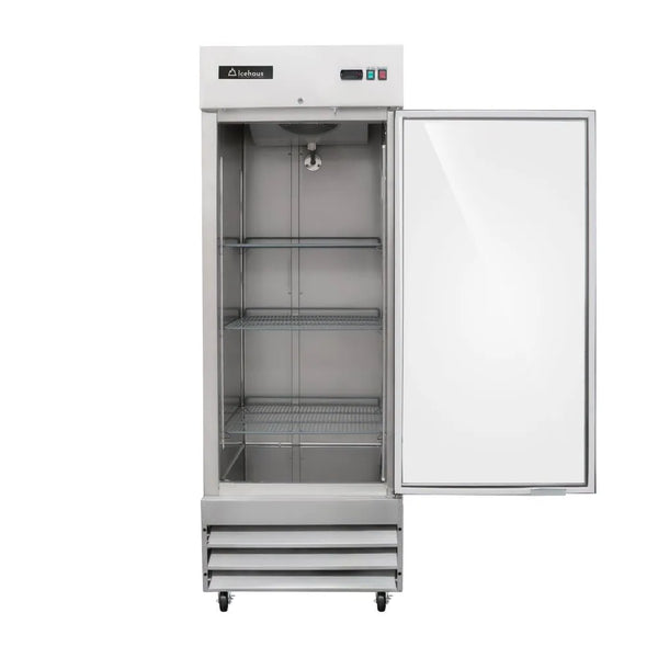 REFRIGERADOR PROFESIONAL 1 PUERTA DE CRISTAL EN ACERO INOXIDABLE MODELO RV-1PC-SS-01 MARCA ICEHAUS