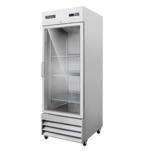 REFRIGERADOR PROFESIONAL 1 PUERTA DE CRISTAL EN ACERO INOXIDABLE MODELO RV-1PC-SS-01 MARCA ICEHAUS