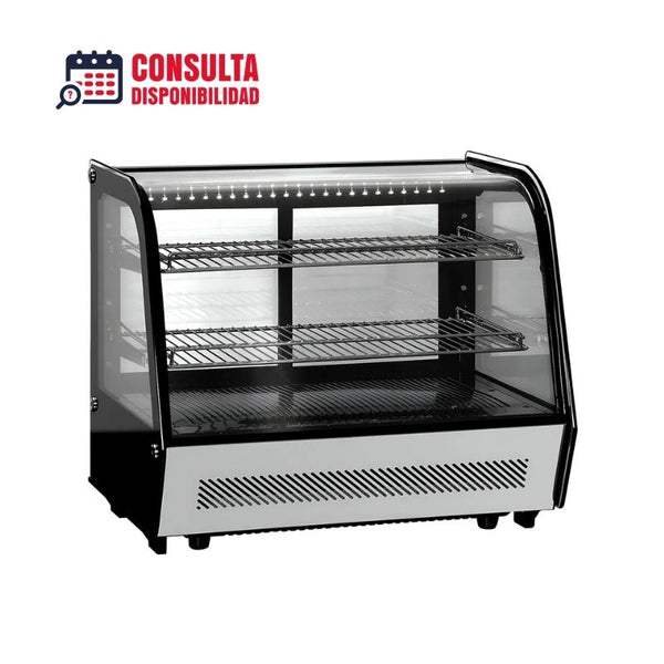 VITRINA REFRIGERADA CRISTAL CURVO CON SISTEMA ANTIEMPAÑANTE  MODELO RTW-160L4 MARCA MIGSA.