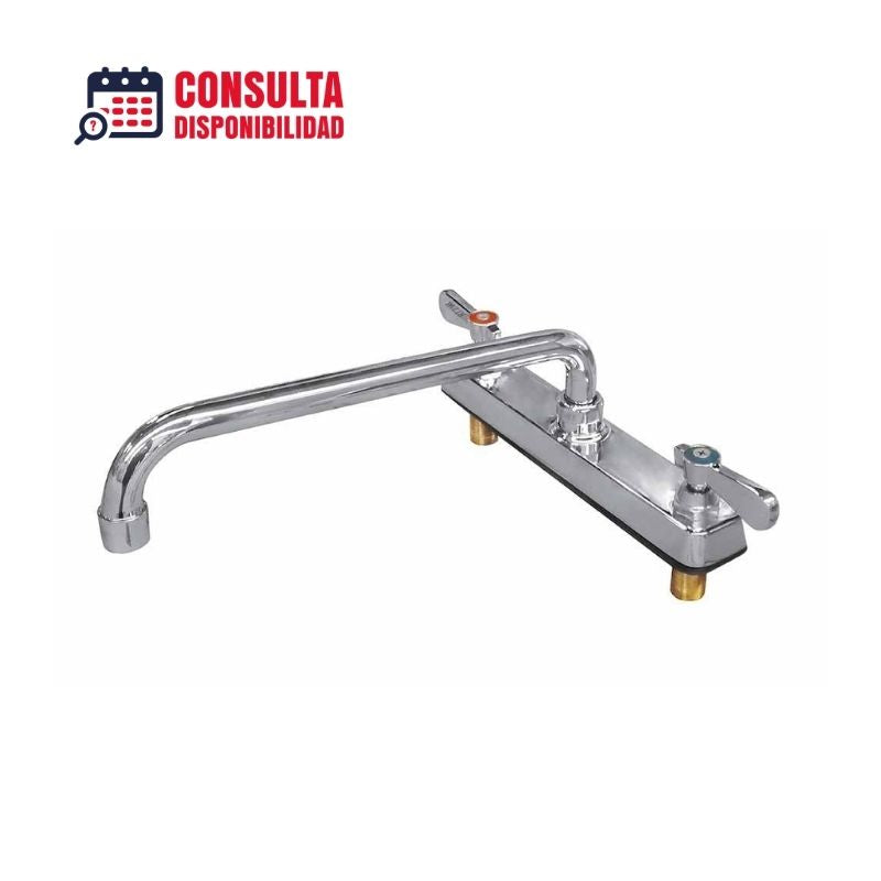 Llave Mezcladora de 8"  MIGSA BXF-H12 Mezcladora de 8″ (20.3 centimetros) cuello de ganso de 12″ (30.5 centimetros), con conexiones macho de 1/2″ NPS (1.3 centimetros)