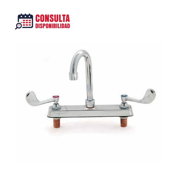 Llave Mezcladora de 8"  MIGSA BXF-VW5G Mezcladora de 8″ (20.3 centimetros) cuello de ganso alto de 24 centimetros de altura x 18 centimetros de ancho, con conexiones macho de 1/2″ NPS (13 mm)