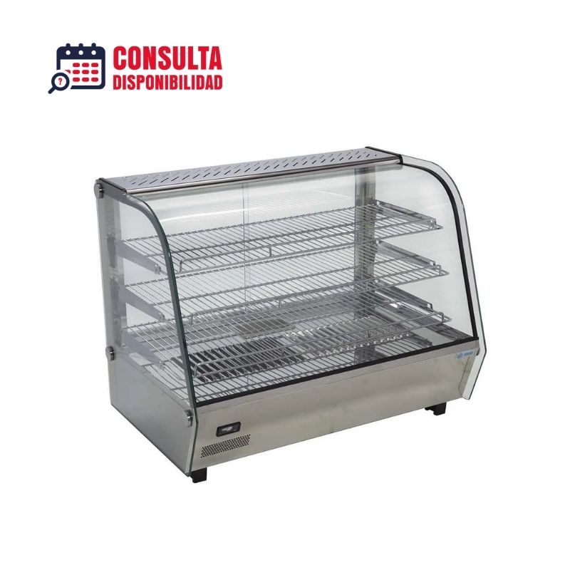 VITRINA CALIENTE SOBRE MOSTRADOR CRISTAL CURVO MOD RTR-160L MARCA MIGSA