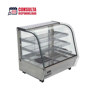 VITRINA CALIENTE SOBRE MOSTRADOR CRISTAL CURVO MOD RTR-120L MARCA MIGSA