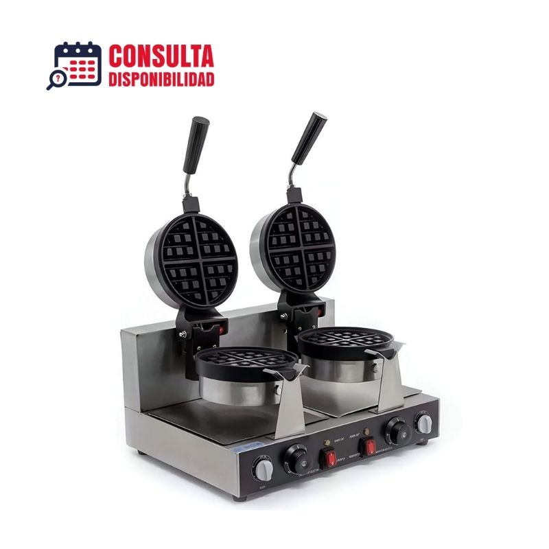WAFFLERA BELGA GIRATORIA DOBLE MODELO UWBX-2 MARCA MIGSA