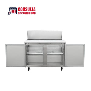 MESA REFRIGERADA PARA ENSALADAS 2 PUERTAS MODELO ME-2P-SS-01 MARCA ICEHAUS