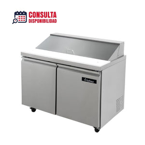 MESA REFRIGERADA PARA ENSALADAS 2 PUERTAS MODELO ME-2P-SS-01 MARCA ICEHAUS