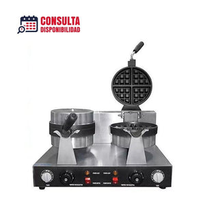 WAFFLERA BELGA GIRATORIA DOBLE MODELO UWBX-2 MARCA MIGSA