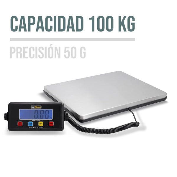 BÁSCULA DE PAQUETERÍA 100KG MODELO BAPAQUE-100 MARCA RHINO