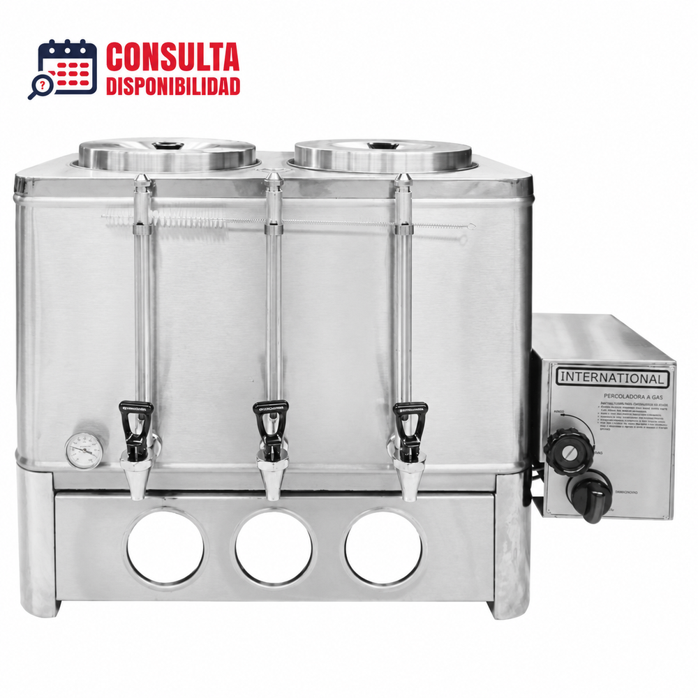 PERCOLADORA INDUSTRIAL MANUAL A GAS MODELO 20-20G MARCA INTERNATIONAL
