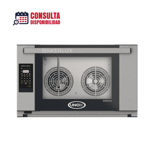 Horno de convección a gas UNOX XEFT-04EU-ELDV 4 charolas Dimensiones 60 X 40 centimetros