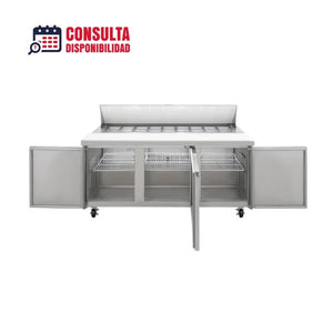 MESA PARA ENSALADAS 3 PUERTAS MODELO ME-3P-SS-01 MARCA ICEHAUS
