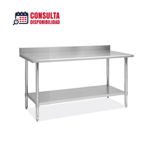 MESA DE TRABAJO ACERO INOX. CAL.18  KING MODELO  MTL-150 DRAGO