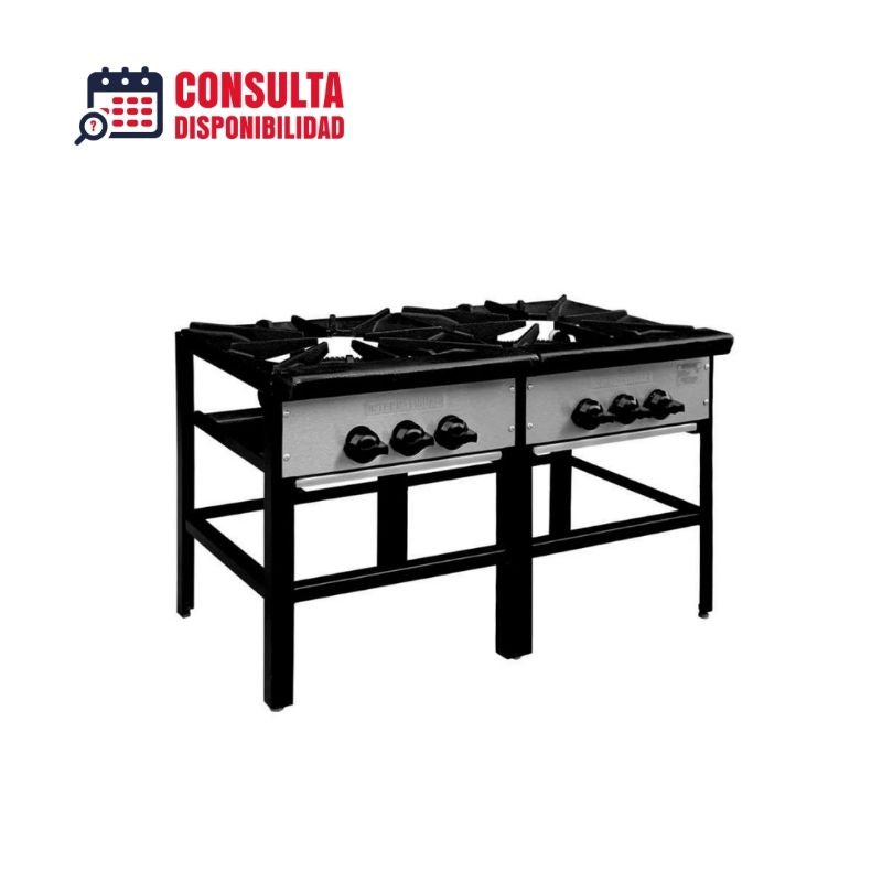 FOGON DOBLE COMPACTO A GAS MODELO F-2C MARCA INTERNATIONAL