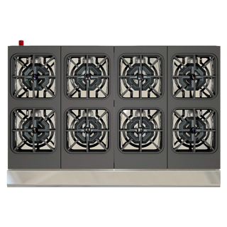PARRILLA DE 8 QUEMADORES MODELO PCV-8 MASTER MARCA CORIAT