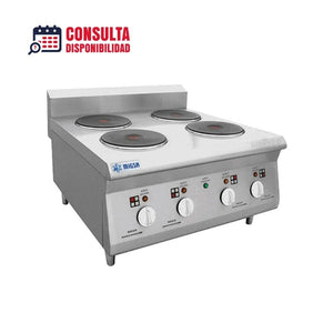PARRILLA ELÉCTRICA CON 4 PLATOS CALIENTES MODELO BN600-E603 MARCA  MIGSA
