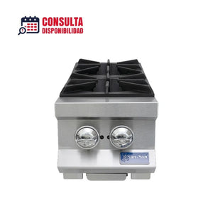 PARRILLA SANSON SS2Q 2 QUEMADORES TIPO HELICE 5.5 De HIERRO FUNDIDO De 33,000 Btu