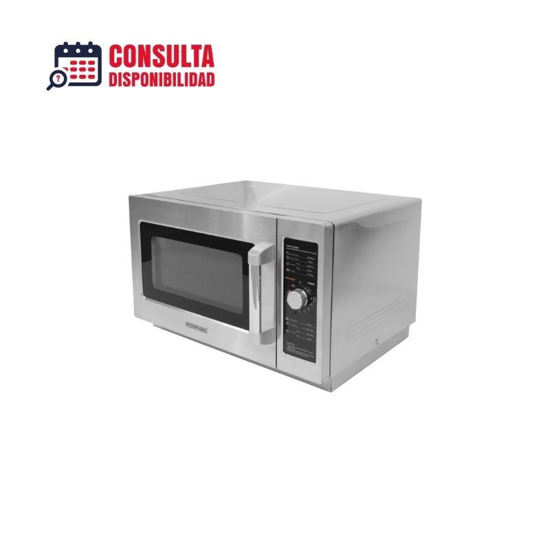 HORNO DE MICROONDAS COMERCIAL CON CONTROL ANALOGO 1000W MODELO INT-HMC12CA MARCA INTERNATIONAL Medidas 55.37 x 48.76 x 34.29 cm