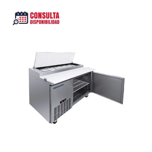 MESA REFRIGERADA DE PREPARACION DE PIZZA 1 PUERTA 10 PIES MODELO INT/MPP-1P-AI  MARCA  INTERNATIONAL