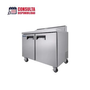 MESA REFRIGERADA PREPARACIÓN DE SÁNDWICHES Y ENSALADAS 2 PUERTAS 13 PIES MODELO INT/MPE-2P-AI MARCA INTERNATIONAL
