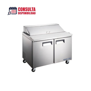MESA REFRIGERADA PREPARACIÓN DE SÁNDWICHES Y ENSALADAS 2 PUERTAS 13 PIES MODELO INT/MPE-2P-AI MARCA INTERNATIONAL