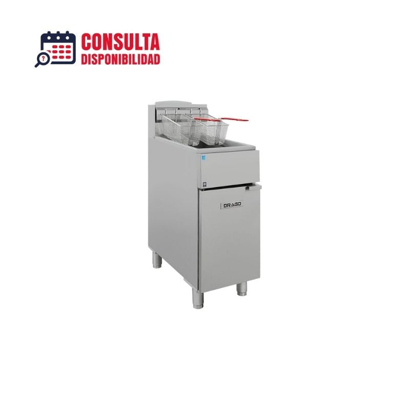 FREIDORA INDUSTRIAL A GAS 18LTS MODELO GFR-335-09 FG-17 RS E  MARCA DRAGO