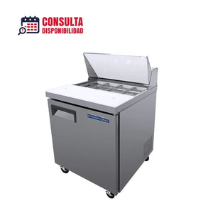 MESA DE PREPARACIÓN DE SÁNDWICHES Y ENSALADAS 1 PUERTA 7 PIES MODELO INT/MPE-1P-AI MARCA INTERNATIONAL