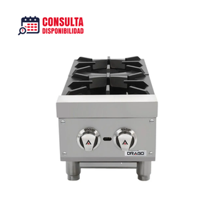 PARRILLA A GAS DE 2 QUEMADORES MODELO CG-20 MARCA DRAGO