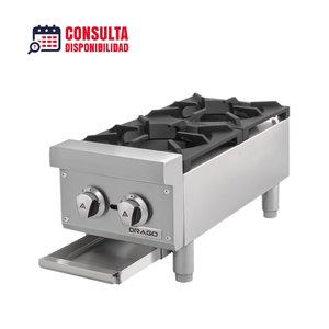 PARRILLA A GAS DE 2 QUEMADORES MODELO CG-20 MARCA DRAGO