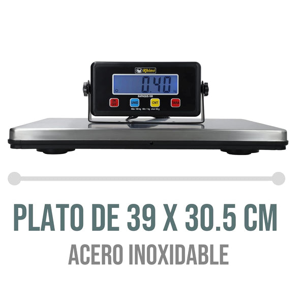BÁSCULA DE PAQUETERÍA 100KG MODELO BAPAQUE-100 MARCA RHINO