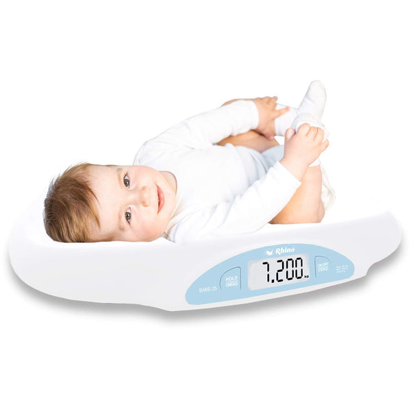 BÁSCULA ELECTRÓNICA PARA BEBÉ 25KG MODELO BABE-25 MARCA RHINO