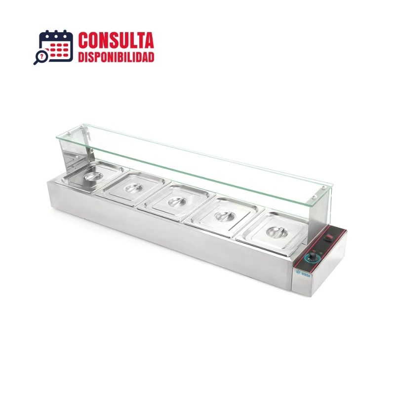 BAÑO MARIA ELECTRICO 5 INSERTOS MODELO BN-B24 MARCA MIGSA