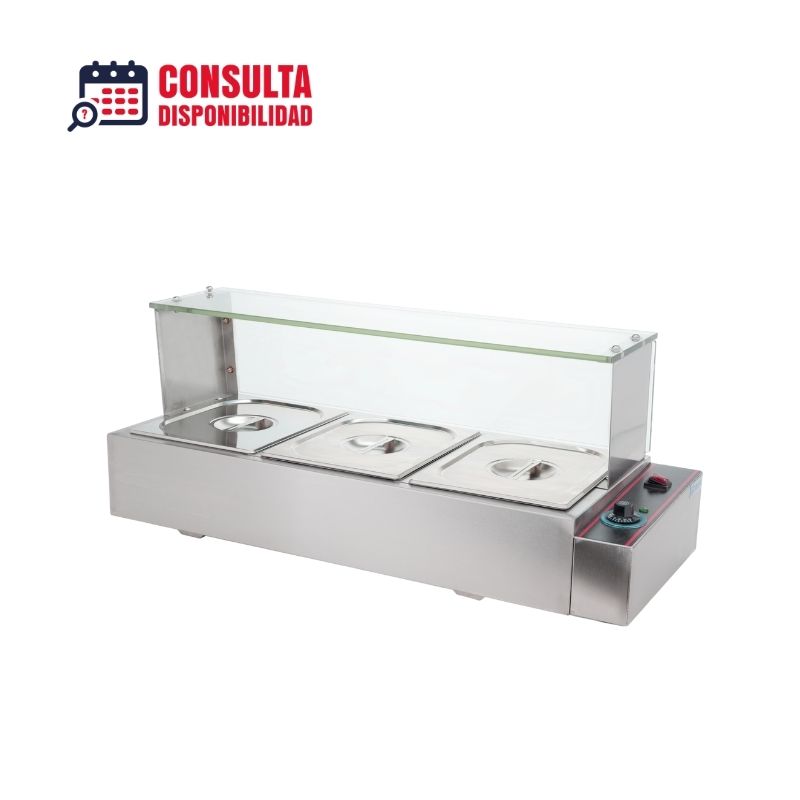 BAÑO MARÍA ELÉCTRICO DE 3 INSERTOS MOD BN-B22 MARCA MIGSA