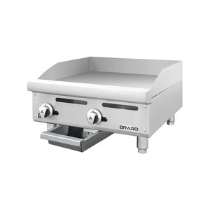 PLANCHA A GAS DE 2 QUEMADORES MODELO PG-2 / GPPL-02-00 MARCA DRAGO