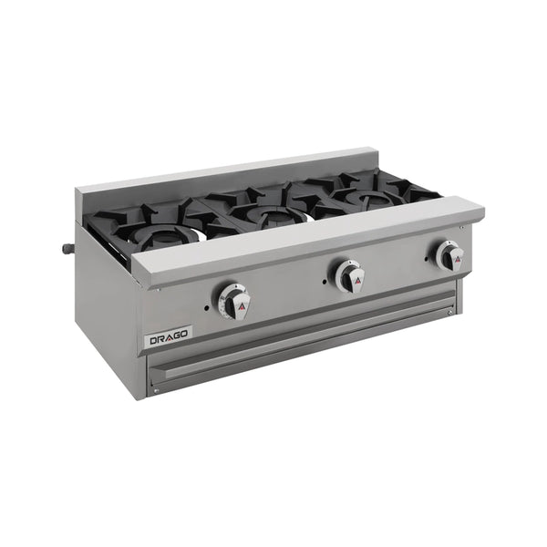 PARRILLA SLIM 3 QUEMADORES MODELO CG-30 SLIM / GPA-300-01 MARCA DRAGO