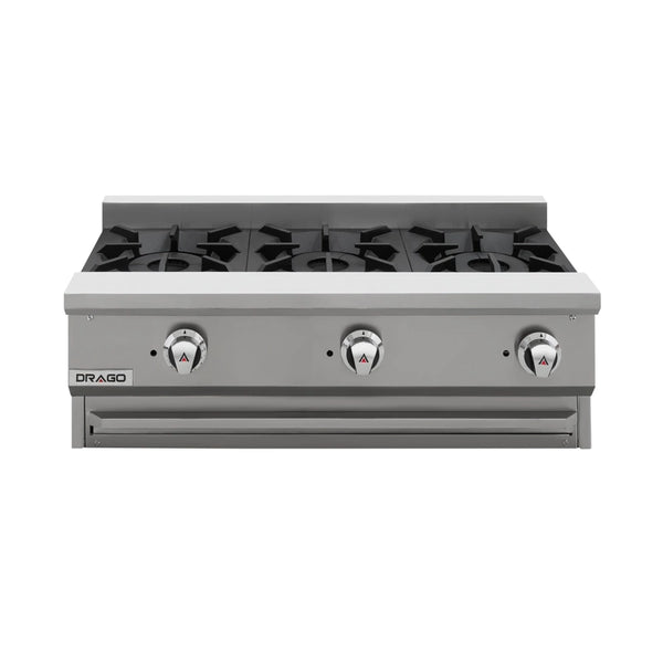 PARRILLA SLIM 3 QUEMADORES MODELO CG-30 SLIM / GPA-300-01 MARCA DRAGO