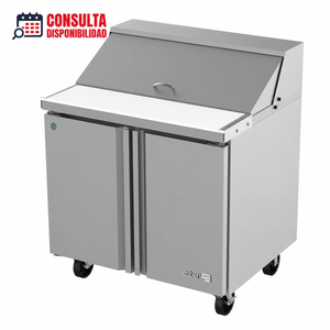 MESA REFRIGERADA PARA ENSALADAS 2 PUERTAS MODELO APTS 36 10 HC MARCA ASBER