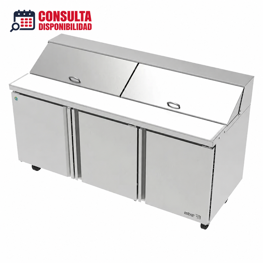 MESA REFRIGERADA PARA ENSALADAS MODELO APTS-72-18-HC MARCA ASBER
