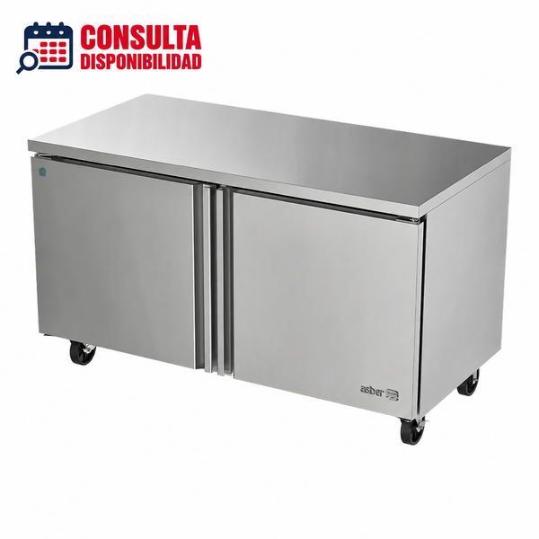 MESA BAJO MOSTRADOR REFRIGERADA 2 PUERTAS MODELO AUTR 60 HC MARCA ASBER