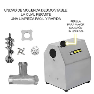 MOLINO DE CARNE MODELO MOCA-12 MARCA RHINO