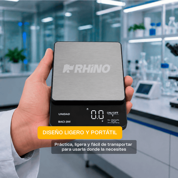 BÁSCULA DIGITAL DE PRECISIÓN DE 0.1G MODELO BACI-3M MARCA RHINO