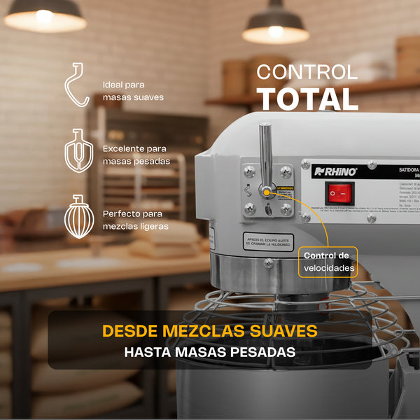 BATIDORA PLANETARIA DE 10LTS MODELO BATI-10 MARCA RHINO